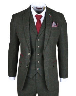 Robert Simon Joshua 3 Piece Tweed Suit - Black