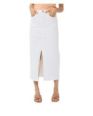 EsQualo Onikka Denim Skirt - White