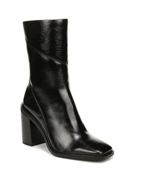 Franco Sarto S Stevie Mid Calf Boot Black Water Patent 5 M