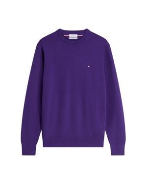 Tommy Hilfiger Pima Cotton Cashmere Blend Crew Neck Sweater - Purple