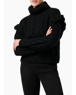 Joe's Jeans Adeline Ruffle Sweater Top - Black