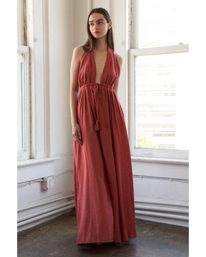 TRUEDAMES Share Your Glow Woven Maxi Dress - Red