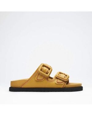 Birkenstock 1774 Arizona Leather Buckle Sandals - Brown