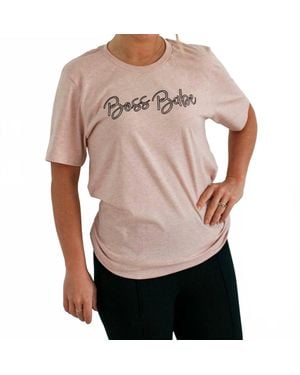 Ark & Co. Boss Babe Graphic Tee Shirt - Pink