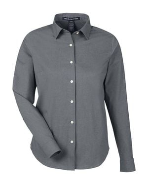 Devon & Jones Crownlux Performance Spencer Poplin Dress Shirt - Gray