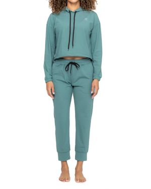 Lovyt Mid-Rise Sweatpants - Green