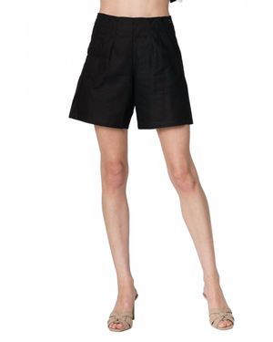 Zetaye Celeste Linen Cotton Short - Black