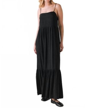 Chaser Brand Berkeley Maxi Silky Twill Dress - Black