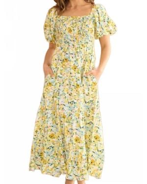 Hailey & Co Daydream Midi Dress - Yellow