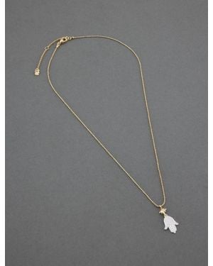 Lucky Brand 14K Plated Hamsa Pendant - Gray
