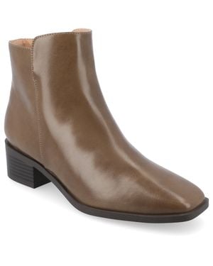 Journee Collection Collection Tru Comfort Foam Wide Width Cappri Booties - Brown