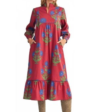 Jodifil Poppy Maxi Dress - Red