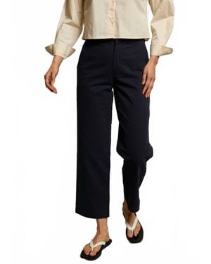 PERFECTWHITETEE Pia Twill Pants - Blue