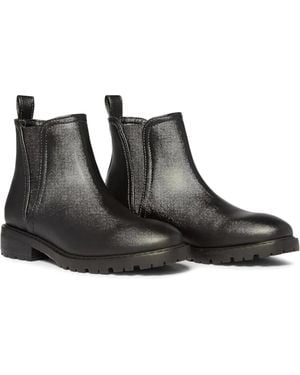 Steve Madden Juliann Boots Block Heel Ankle Chelsea Htat875 - Black