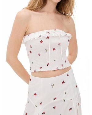 Solid & Striped Nikki Strapless Top - White