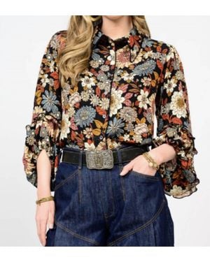 Ivy Jane Midnight Floral Top - Blue
