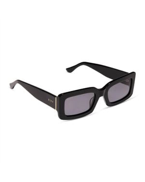 DIFF Indy Rectangle Sunglasses - Black