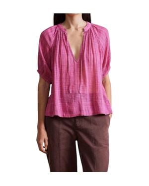 Apiece Apart Lumina Popover Blouse - Red