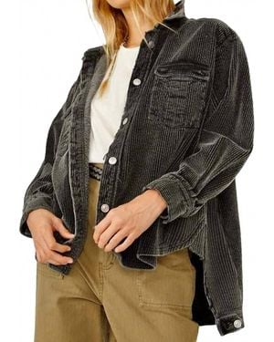 Free People Dawn Break Shacket - Black