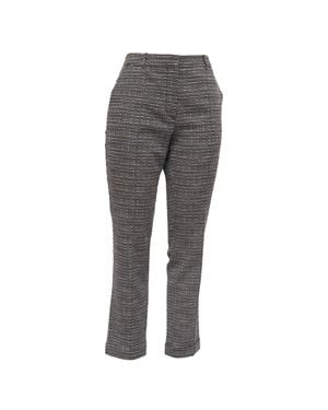 BOSS Hugo Textured Houndstooth Pants - Gray