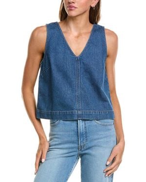Madewell V-Neck Boxy Shell - Blue
