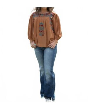Layerz Clothing Cheryl Long Sleeve Top - Blue