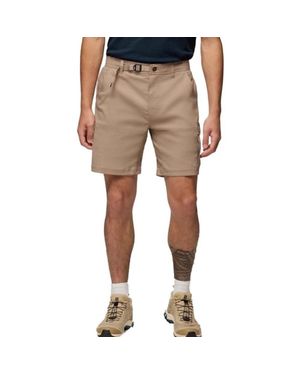 Prana Stretch Zion Cargo Shorts Sandbar Flat Front Belted Waist Gbo602 - Natural