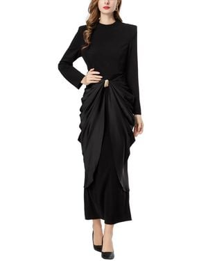 BURRYCO Solid Maxi Dress - Black