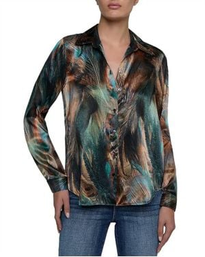 L'Agence Tyler Long Sleeve Blouse - Green