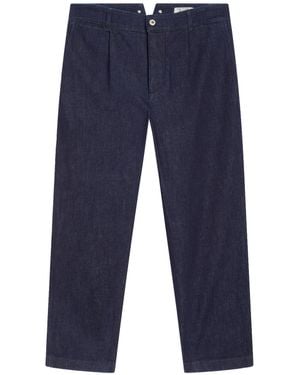 Pence Liam Straight Leg Tailored Pants - Blue