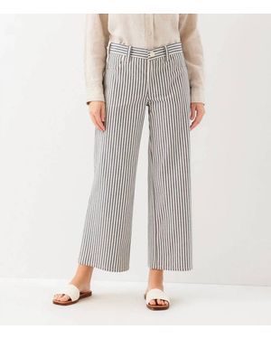 Karen Kane Stripe Cropped Jeans - Gray