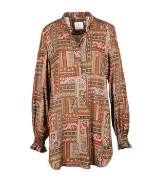 Trame Auree Viscose Shirt - Brown
