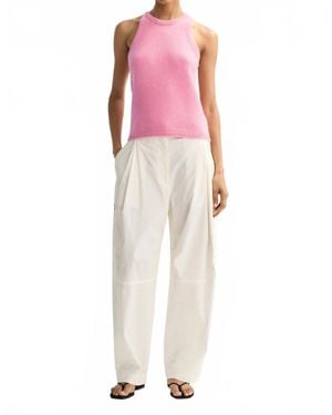 Soft Goat Cashmere Singlet Top - Pink