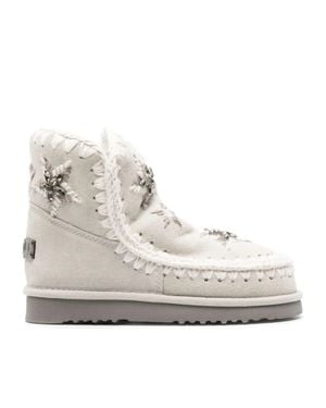 Mou Eskimo Sheepskin Star Boots - Gray