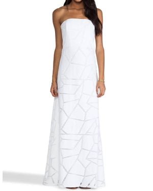Alexis Lyona Long Strapless Dress - White