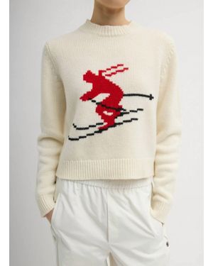 Tibi Soft Wool Ski Shrunken Sweater - Gray