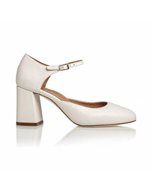 Joan Oloff Sally Mestico Luxury Nappa Pump - White
