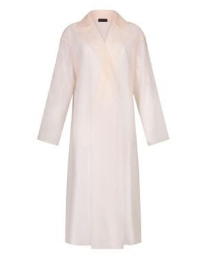 Liu Jo Lightweight Long Coat With Classic Lapel - Pink