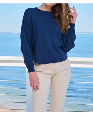 STITCH & NEEDLE Halle Spring Crewneck Sweater - Blue