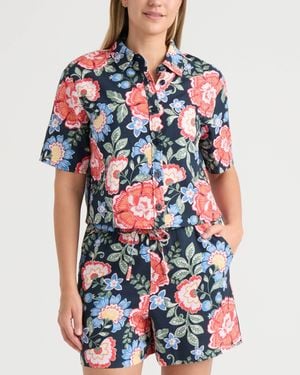 Ellen Tracy Camp Shirt - Blue