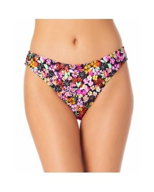 California Waves Juniors Floral Print Hipster Swim Bottom Separates - Pink