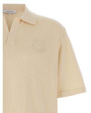 Maison Kitsuné Cotton Polo Shirt - Natural