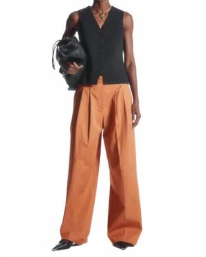 COS Wide-Leg Tailored Twill Pants - Orange