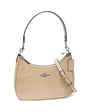 COACH Teri Hobo Calf 2Way Shoulder Bag - Natural