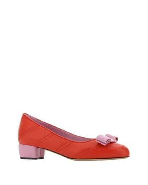 Ferragamo Signature Vara Bow Detail Pumps - Red