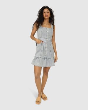 Belle & Bloom Reunite Denim Mini Dress - Blue