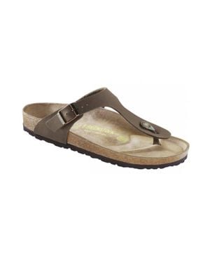 Birkenstock Gizeh Birkibuc Thong Sandals - Gray