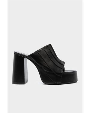BY FAR Brad Nappa Leather Sandals - Black