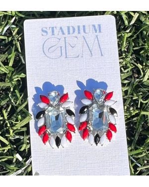 Stadium Gem Game Day Glam Cluster Earrings - Blue