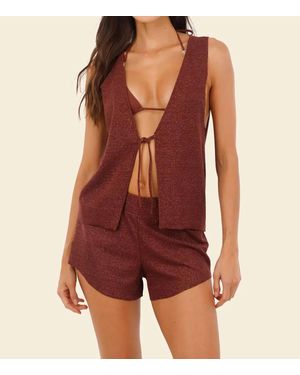 MALAI Textured Barn Shorts